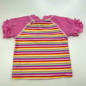 Girls Sprout, short sleeve rashie / swim top, FUC, size 00,  