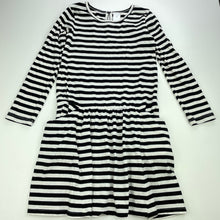 Load image into Gallery viewer, Girls Target, striped cotton casual long sleeve dress, FUC, size 7, L: 65cm
