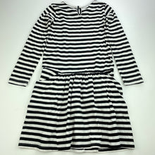 Load image into Gallery viewer, Girls Target, striped cotton casual long sleeve dress, FUC, size 7, L: 65cm