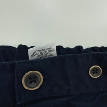 Load image into Gallery viewer, Boys Target, navy stretchy cotton chino pants, adjustable, GUC, size 0,  