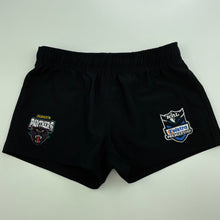 Load image into Gallery viewer, unisex NRL Official, Penrith Panthers black shorts, elasticated, EUC, size 3,  