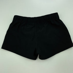 unisex NRL Official, Penrith Panthers black shorts, elasticated, EUC, size 3,  