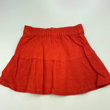 Load image into Gallery viewer, Girls Anko, orange crinkle cotton skirt, elasticated, L: 27cm, FUC, size 5,  