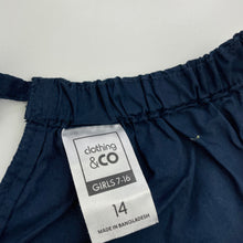 Load image into Gallery viewer, Girls Clothing &amp; Co, navy lightweight cotton summer top, GUC, size 14,  
