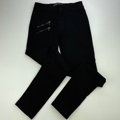 Girls Pavement, black stretchy casual pants, adjustable, Inside leg: 62.5cm, EUC, size 10,  