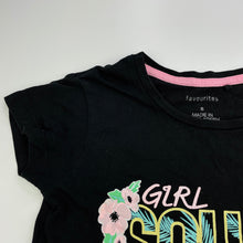 Load image into Gallery viewer, Girls Favourites, black cotton t-shirt / top, GUC, size 8,  
