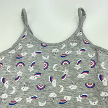Load image into Gallery viewer, Girls Kids &amp; Co, grey singlet / cami top, built-in support, GUC, size 8-10,  