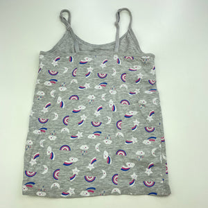 Girls Kids & Co, grey singlet / cami top, built-in support, GUC, size 8-10,  