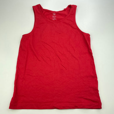 unisex Favourites, red organic cotton singlet top, GUC, size 10,  
