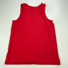 Load image into Gallery viewer, unisex Favourites, red organic cotton singlet top, GUC, size 10,  