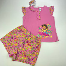 Load image into Gallery viewer, Girls Nickelodeon, Dora the Explorer pyjama top &amp; shorts, NEW, size 4,  