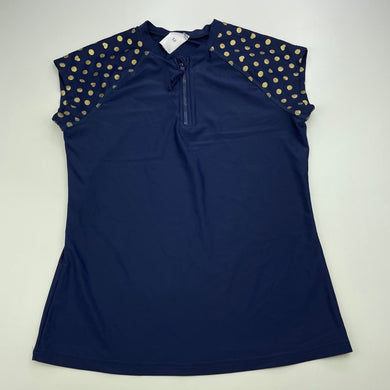 Girls Target, navy short sleeve rashie / swim top, GUC, size 12,  