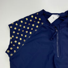 Load image into Gallery viewer, Girls Target, navy short sleeve rashie / swim top, GUC, size 12,  