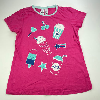Girls Kids & Co, pink cotton pyjama t-shirt / top, GUC, size 12,  