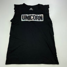 Load image into Gallery viewer, Girls Miss Understood, black t-shirt / top, unicorn, EUC, size 12,  