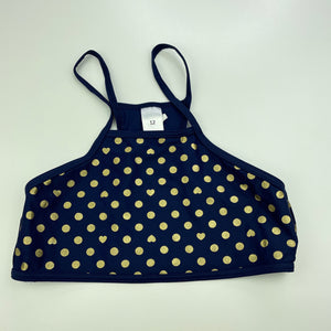 Girls Target, navy & gold swim top, GUC, size 12,  
