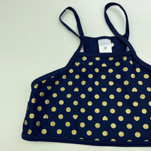 Load image into Gallery viewer, Girls Target, navy &amp; gold swim top, GUC, size 12,  