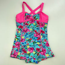 Load image into Gallery viewer, Girls Tu, colourful floral swim one-piece, GUC, size 4,  
