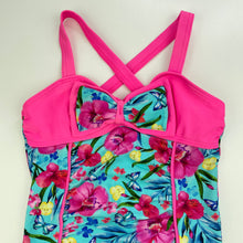 Load image into Gallery viewer, Girls Tu, colourful floral swim one-piece, GUC, size 4,  
