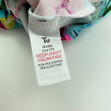 Load image into Gallery viewer, Girls Tu, colourful floral swim one-piece, GUC, size 4,  