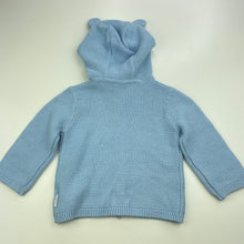 Load image into Gallery viewer, Boys Sprout, knitted cotton hooded sweater, EUC, size 0,  