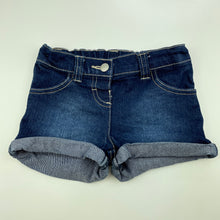 Load image into Gallery viewer, Girls H&amp;T, dark stretch denim shorts, adjustable, EUC, size 2,  