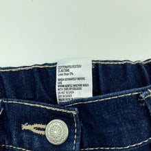 Load image into Gallery viewer, Girls H&amp;T, dark stretch denim shorts, adjustable, EUC, size 2,  