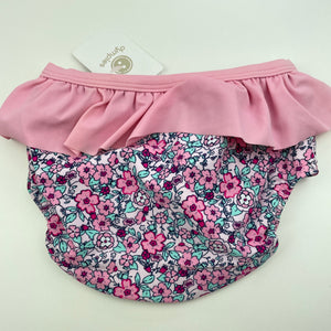 Girls Dymples, floral swim nappy / bottoms, NEW, size 0,  