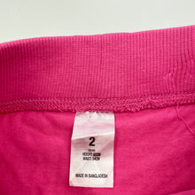 Load image into Gallery viewer, Girls H&amp;T, pink cotton skirt, elasticated, L: 22cm, EUC, size 2,  