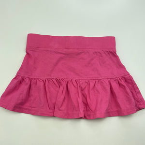 Girls H&T, pink cotton skirt, elasticated, L: 22cm, EUC, size 2,  