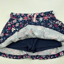 Load image into Gallery viewer, Girls KID, floral cotton skirt, built-in shorts, elasticated, EUC, size 2,  