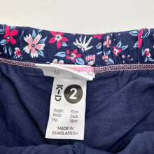 Load image into Gallery viewer, Girls KID, floral cotton skirt, built-in shorts, elasticated, EUC, size 2,  