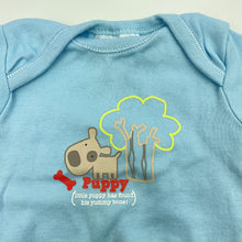 Load image into Gallery viewer, Boys Baby Club, cotton bodysuit / romper, puppy, EUC, size 0000,  