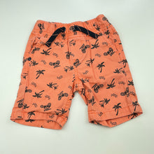 Load image into Gallery viewer, Boys Pumpkin Patch, orange cotton shorts, adjustable, GUC, size 00,  