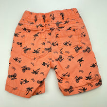 Load image into Gallery viewer, Boys Pumpkin Patch, orange cotton shorts, adjustable, GUC, size 00,  