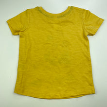 Load image into Gallery viewer, Boys Dymples, yellow cotton t-shirt / top, cars, EUC, size 0,  