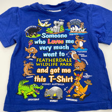 Load image into Gallery viewer, unisex Featherdale Wildlife Park, cotton t-shirt / top, EUC, size 0,  