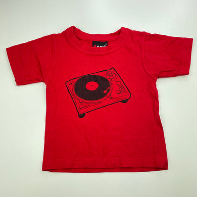 Boys RAMO, red cotton t-shirt / top, GUC, size 00,  