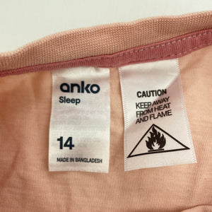 Girls Anko, cotton Christmas pyjama t-shirt / top, GUC, size 14,  