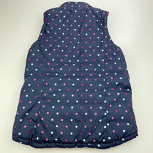 Load image into Gallery viewer, Girls Hatley, reversible navy / purple vest / sleeveless jacket, GUC, size 7,  