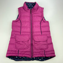 Load image into Gallery viewer, Girls Hatley, reversible navy / purple vest / sleeveless jacket, GUC, size 7,  