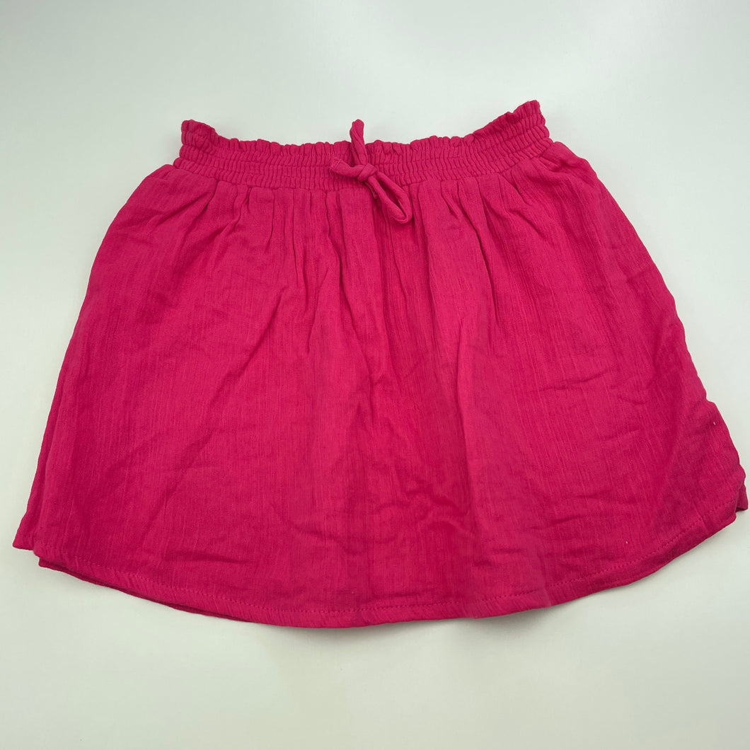 Girls Anko, lined lightweight cotton skirt, elasticated, L: 31cm, EUC, size 7,  