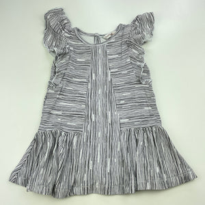 Girls Fox & Finch, stretchy black & white casual dress, GUC, size 00, L: 36cm