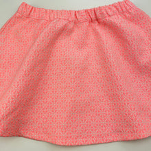 Load image into Gallery viewer, Girls Target, cotton lined pink &amp; white skirt, elasticated, L: 26.5cm, GUC, size 3,  