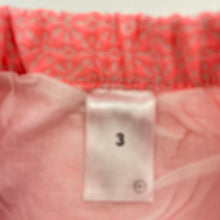Load image into Gallery viewer, Girls Target, cotton lined pink &amp; white skirt, elasticated, L: 26.5cm, GUC, size 3,  