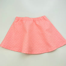 Load image into Gallery viewer, Girls Target, cotton lined pink &amp; white skirt, elasticated, L: 26.5cm, GUC, size 3,  