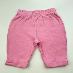Girls Now, pink cotton pants / bottoms, elasticated, FUC, size 000,  