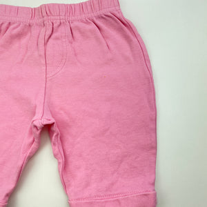 Girls Now, pink cotton pants / bottoms, elasticated, FUC, size 000,  
