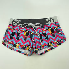 Load image into Gallery viewer, Girls 69 SLAM, colourful lightweight board shorts, W: 59cm, EUC, size 6,  