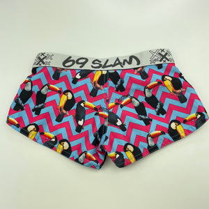 Girls 69 SLAM, colourful lightweight board shorts, W: 59cm, EUC, size 6,  